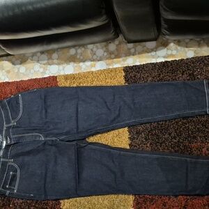 Size 16: Parasuco Straight Fit stretch Jeans/Pants-Dark blue